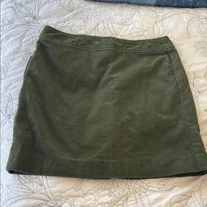 J. Crew Green Mini A-Line Skirt for Casual Wear